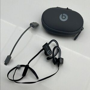 Beats Powerbeats3 Wireless Earphones with Case - Black/ Gray